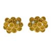 Vintage 1970's earrings in yellow gold and diamonds - 00pp thumbnail