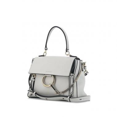 Sac à main Chloé Faye Day en cuir bleu-gris