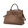 Hermes Kelly Flat bag in etoupe Swift leather - 00pp thumbnail