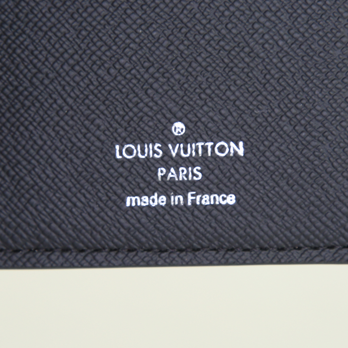 Louis Vuitton Brazza wallet in anthracite grey damier canvas - Detail D3