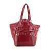 Saint Laurent Downtown small model handbag in red patent leather - 360 thumbnail