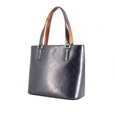 Bolso para llevar al hombro o en la mano Louis Vuitton Stockton en cuero monogram huella azul