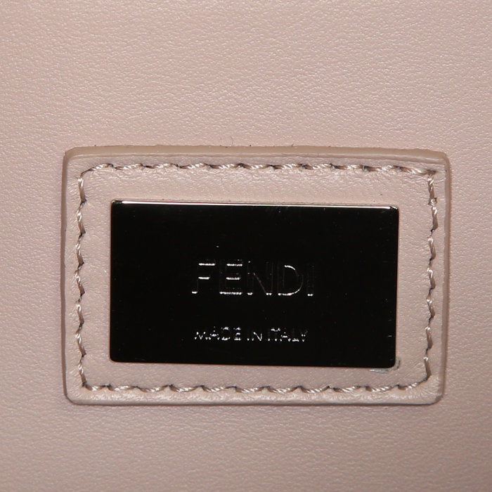 Fendi Peekaboo Regular medium model shoulder bag in blue leather - Detail D4