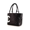 Chanel Cambon shopping bag in black quilted leather - 00pp thumbnail