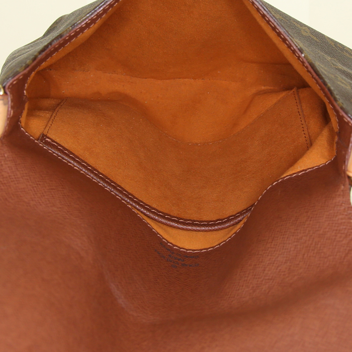 Louis Vuitton Musette Salsa shoulder bag in brown monogram canvas and natural leather - Detail D2