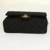 Chanel Timeless shoulder bag in black quilted canvas - Detail D5 thumbnail