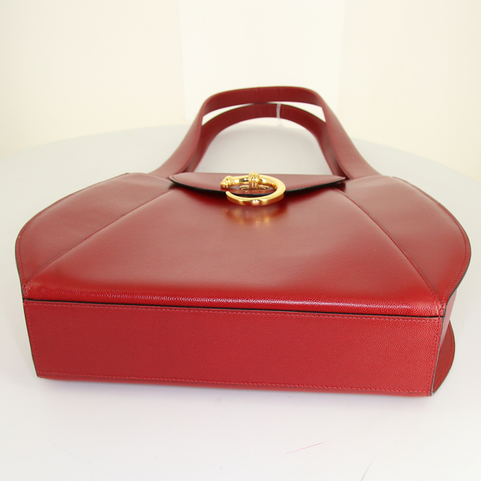 Cartier Panthère shoulder bag in red leather - Detail D4