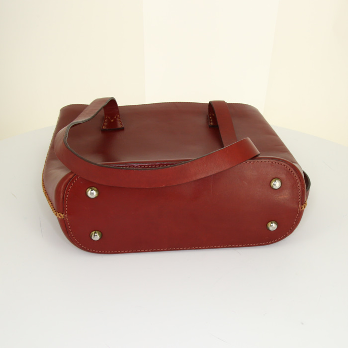 Bolso Cabás Mulberry en cuero rojo - Detail D4