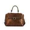 Salvatore Ferragamo Sofia shoulder bag in golden brown grained leather - 360 thumbnail