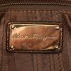 Salvatore Ferragamo Sofia shoulder bag in golden brown grained leather - Detail D4 thumbnail