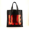 Givenchy shopping bag in black leather and red glittering leather - 360 thumbnail