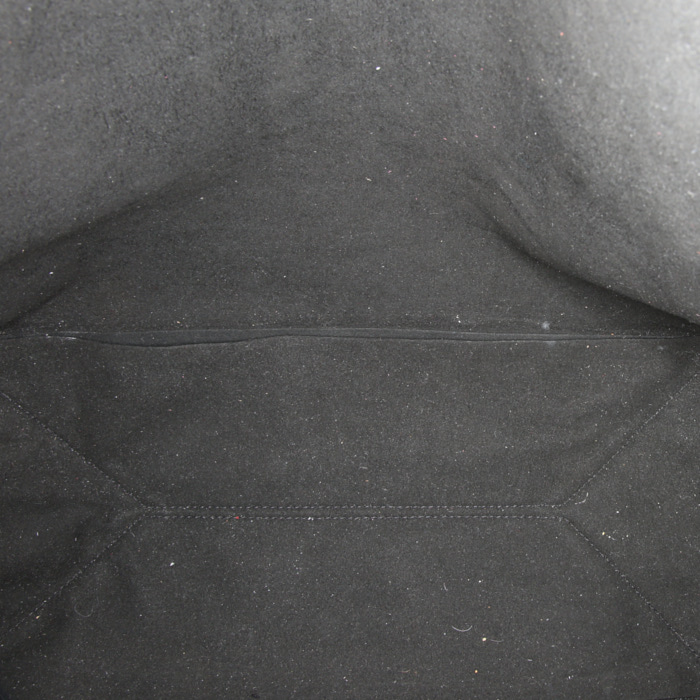 Sac cabas Givenchy en cuir noir et cuir irisé rouge - Detail D2