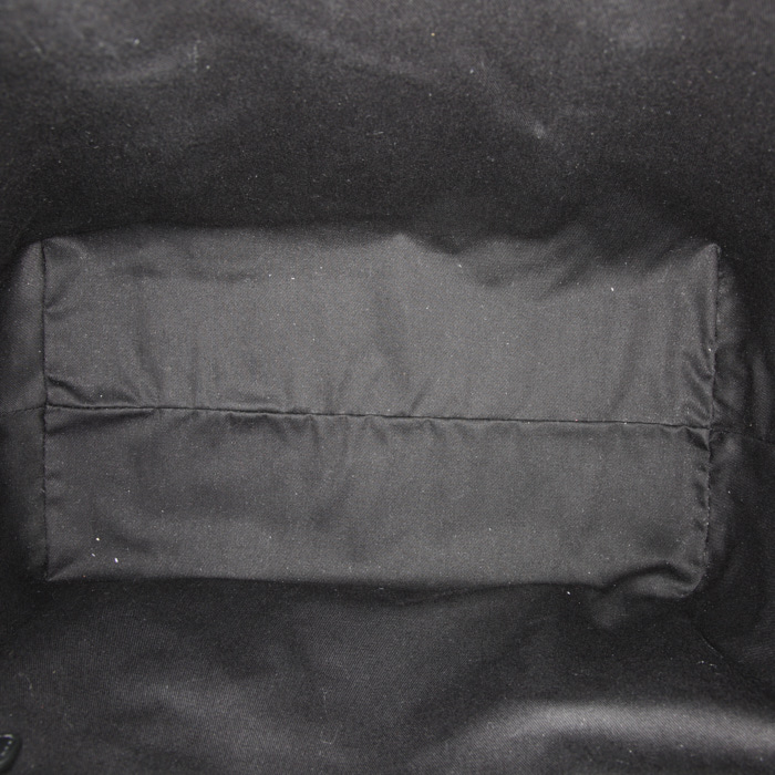 Borsa weekend in pelle nera e rossa con motivo - Detail D2