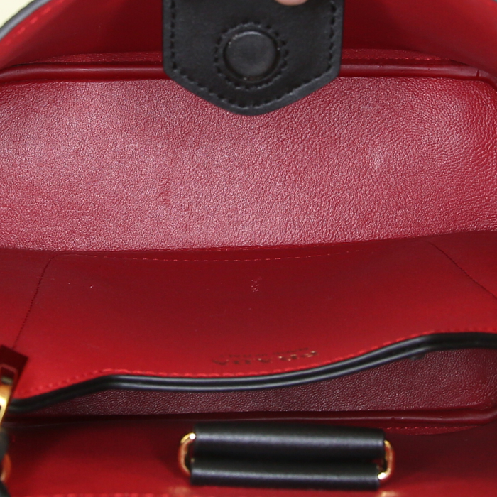Prada Double handbag in black leather saffiano - Detail D3