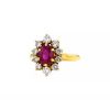 Vintage ring in yellow gold,  ruby and diamonds - 00pp thumbnail