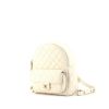 Mochila Chanel Sac à dos en cuero granulado blanquecino - 00pp thumbnail