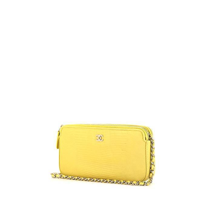 Shoulder Bag In Yellow Lizzard