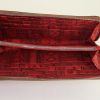 Portafogli Hermes Silkin in pelle Barenia gold e seta rossa - Detail D2 thumbnail