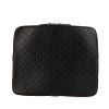 Gucci pouch in black monogram leather - 360 thumbnail