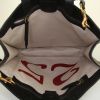 Shopping bag Gucci Suprême GG in tela monogram beige con motivo e pelle nera - Detail D3 thumbnail