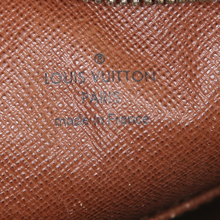 Sac bandoulière Louis Vuitton Danube	 en toile monogram marron et cuir naturel - Detail D3