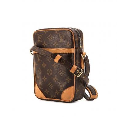 Bolso bandolera Louis Vuitton Danube	 en lona Monogram marrón y cuero natural