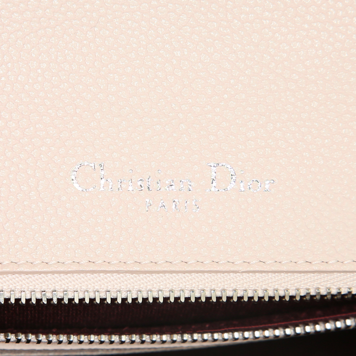 Borsa a tracolla Dior Diorama in pelle martellata rosa pallido - Detail D4