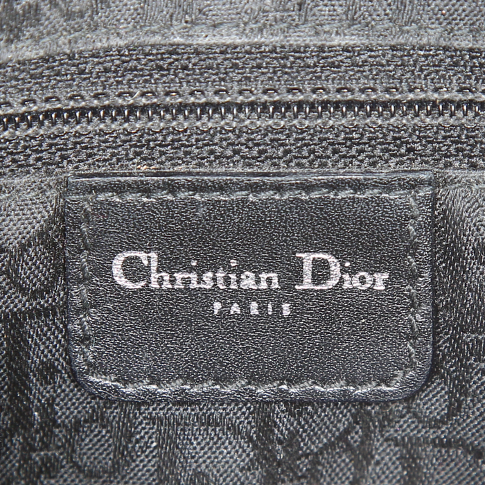 Borsa Dior Street Chic mini in raso nero e PVC nero - Detail D3