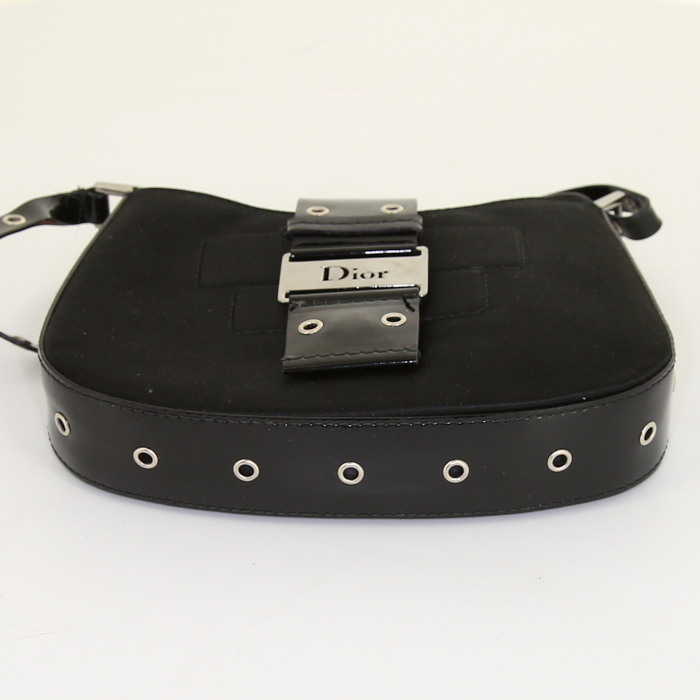 【ヴィンテージ】Rank:B☆Dior BLACK モンテイン アベニュー BAG Dior 30 Montaigne Avenue East-West Double Carry Mini Bag