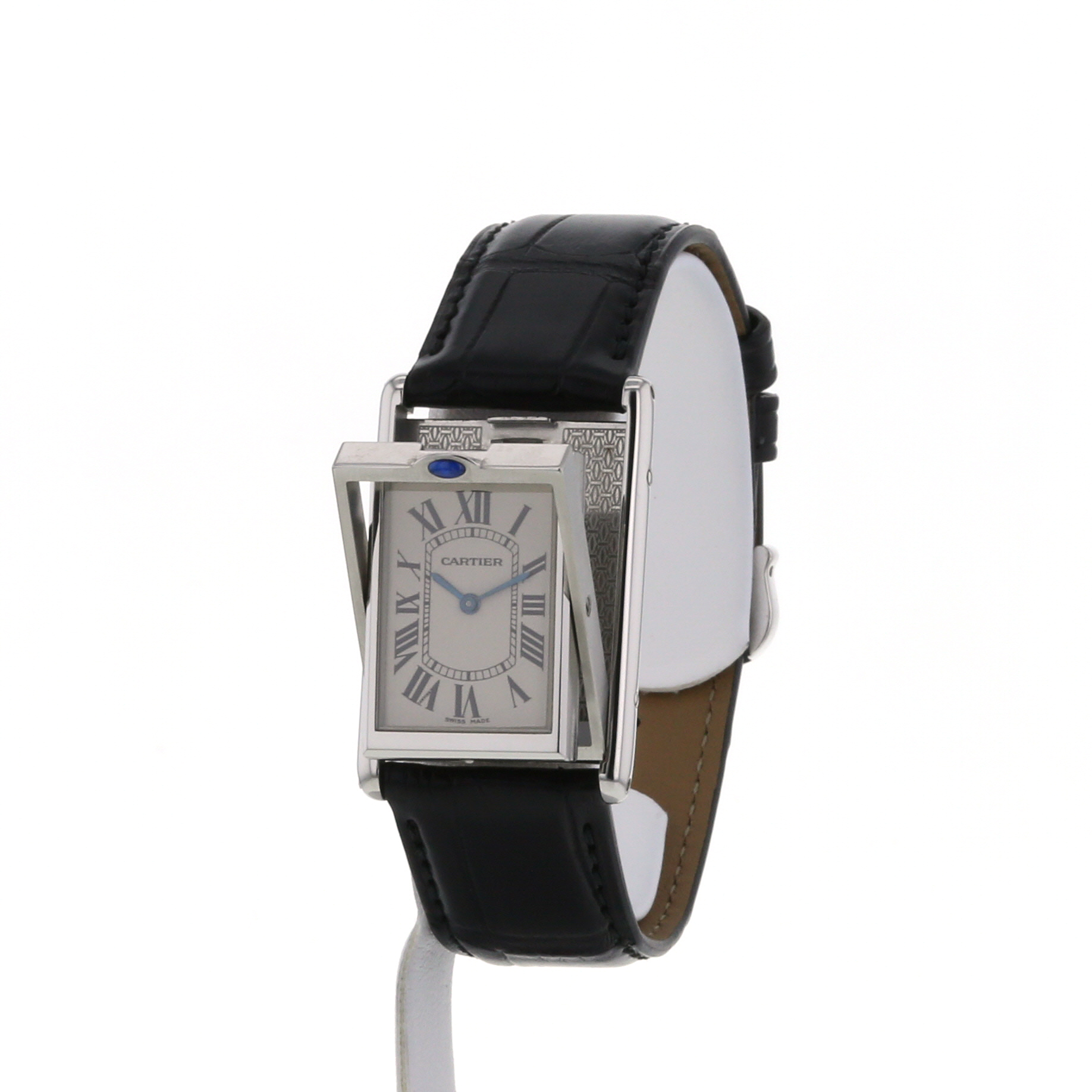 Reloj Cartier Tank Basculante de acero Ref :  2390 - Detail D2