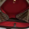 Sac cabas Louis Vuitton Rivington en toile damier ébène et cuir glacé marron - Detail D2 thumbnail