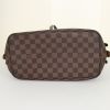 Shopping bag Louis Vuitton Rivington in tela a scacchi ebana e pelle lucida marrone - Detail D4 thumbnail