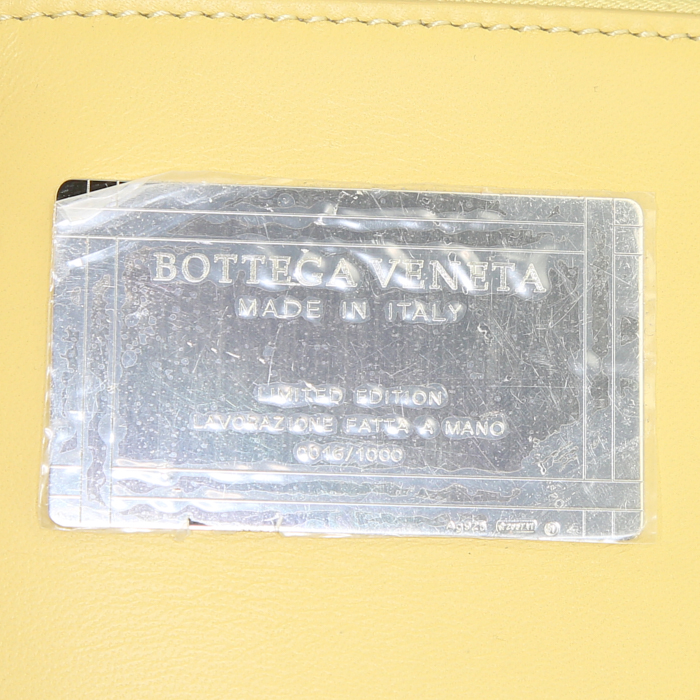 Borsa Bottega Veneta Edition Limitée in pelle intrecciata gialla con motivo - Detail D3