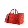 Bottega Veneta Edition Limitée shopping bag in red braided leather - 00pp thumbnail