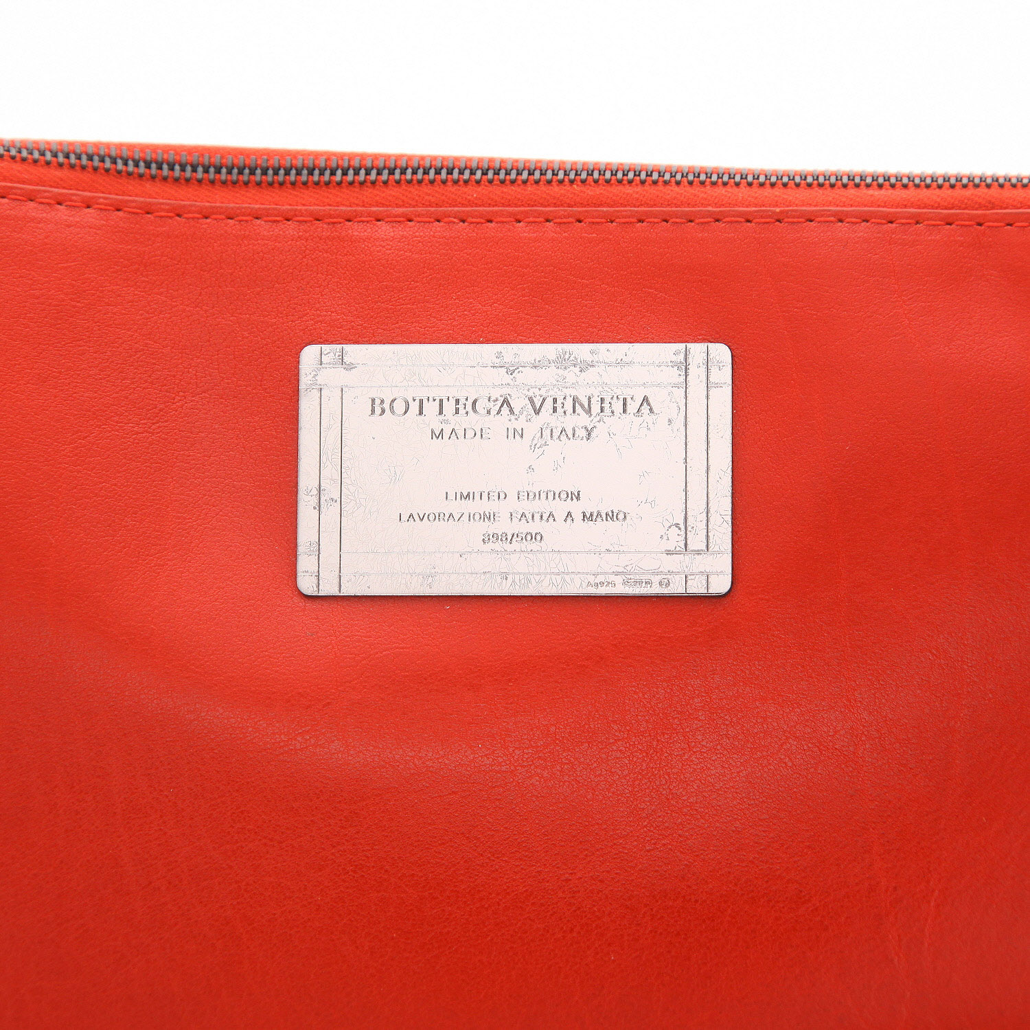 Shopping bag Bottega Veneta  Cabat in pelle intrecciata rossa - Detail D2