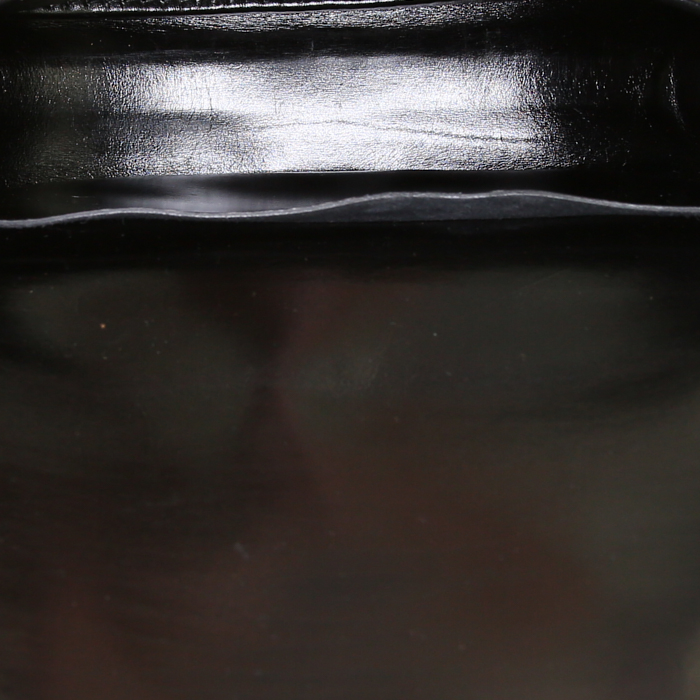 Bolso para llevar al hombro o en la mano Hermes Balle De Golf en cuero box negro - Detail D2