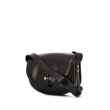 Bolso para llevar al hombro o en la mano Hermes Balle De Golf en cuero box negro