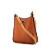 Hermes Vespa shoulder bag in gold leather taurillon clémence and gold canvas - 00pp thumbnail