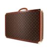 Maleta rígida Louis Vuitton Bisten 60 en lona Monogram marrón y cuero natural - 00pp thumbnail