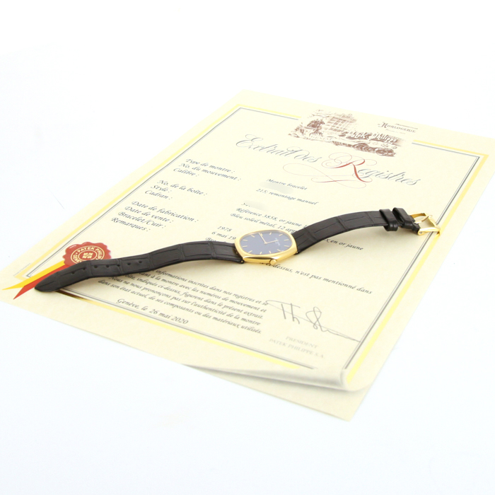 Montre Patek Philippe Ellipse en or jaune Ref :  3858 Vers  1978