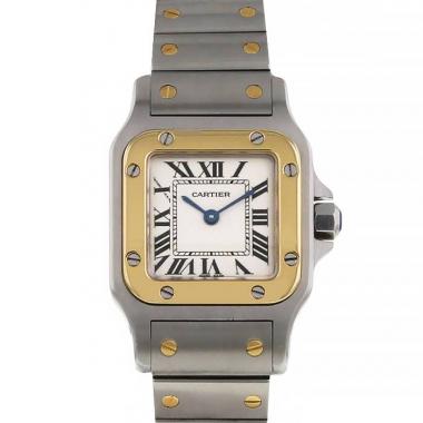 Cartier Santos Galbée watch in gold and stainless steel Circa  1990