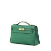 Pochette Hermès Kelly - Clutch en cuir Swift vert - 00pp thumbnail