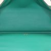 Bolsito de mano Hermès Kelly - Clutch en cuero swift verde - Detail D2 thumbnail