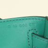 Bolsito de mano Hermès Kelly - Clutch en cuero swift verde - Detail D4 thumbnail