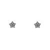 Orecchini a bottone Fred Miss Fred Star in oro bianco e diamanti - 00pp thumbnail