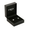 Orecchini a bottone Fred Miss Fred Star in oro bianco e diamanti - Detail D2 thumbnail