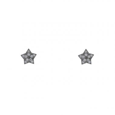 Pendientes Fred Miss Fred Star en oro blanco y diamantes