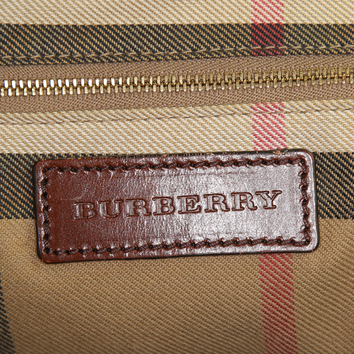 Borsa a tracolla Burberry Orchad Bridle in pelle marrone - Detail D4