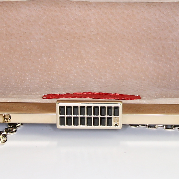 Clutch de noche Valentino Garavani en cocodrilo negro - Detail D2