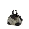 Ralph Lauren handbag in white and black bicolor canvas and black patent leather - 00pp thumbnail